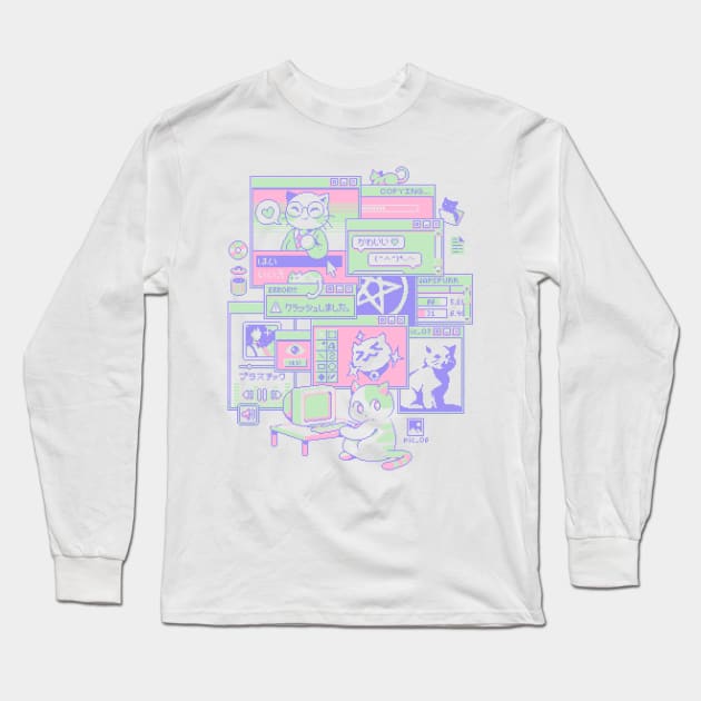 Interneko Long Sleeve T-Shirt by Ilustrata